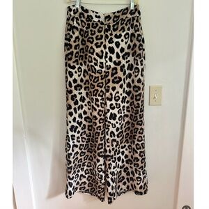 Banana Republic Leopard Print Flowy Dress Pants, Size 4